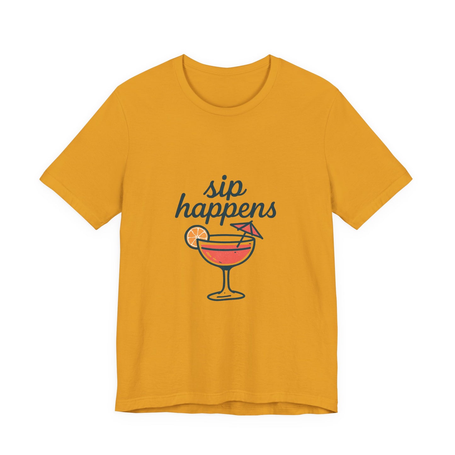 Sip Happens Unisex Jersey Short Sleeve Tee, Perfect for Summer Parties, Beach Days, Barbecues, Casual Outfits, Gift for Friends