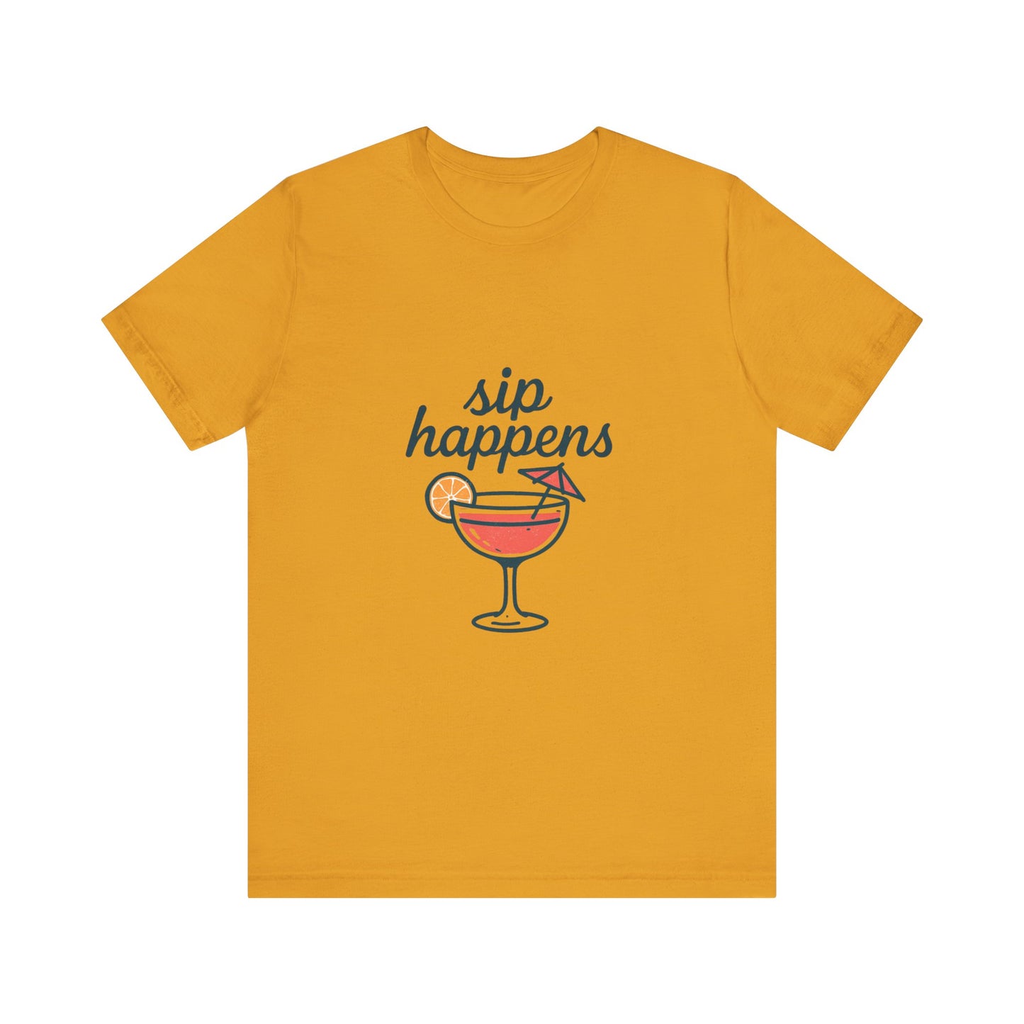 Sip Happens Unisex Jersey Short Sleeve Tee, Perfect for Summer Parties, Beach Days, Barbecues, Casual Outfits, Gift for Friends