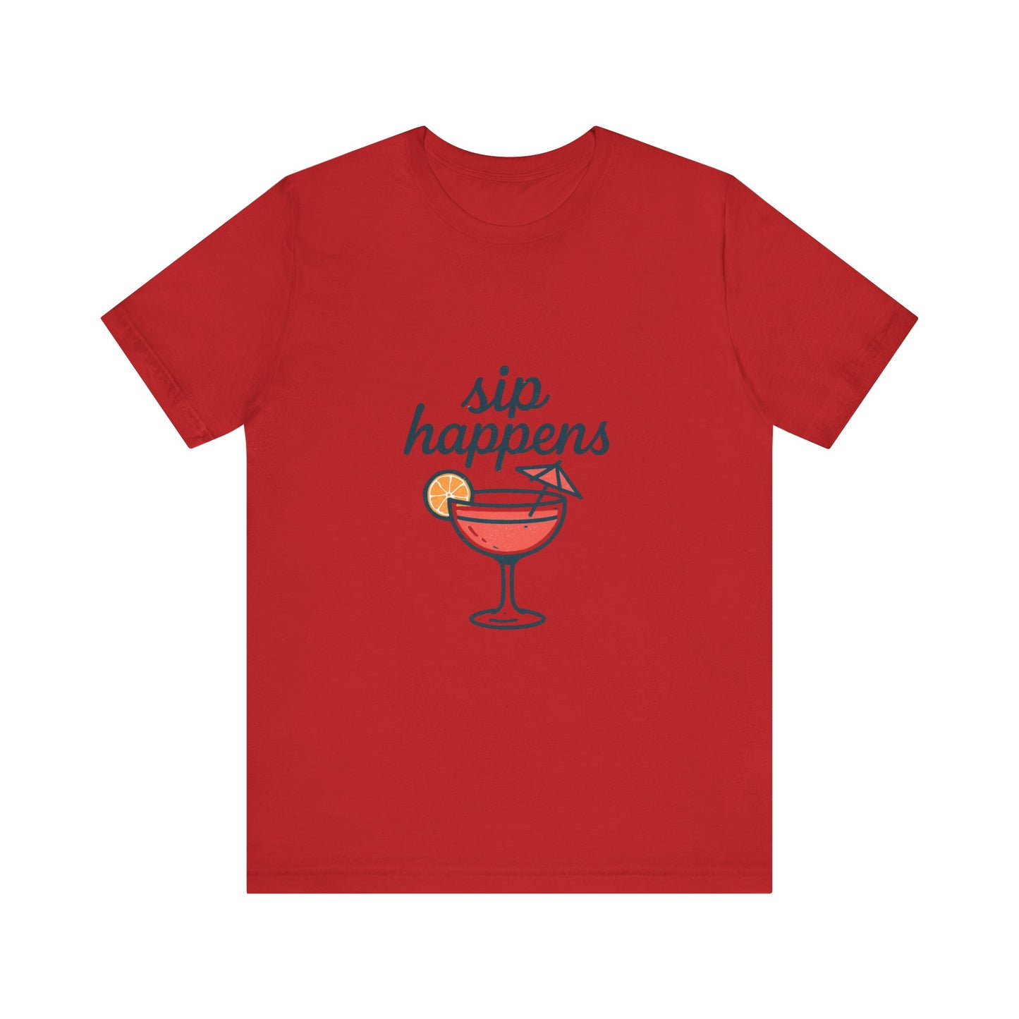 Sip Happens Unisex Jersey Short Sleeve Tee, Perfect for Summer Parties, Beach Days, Barbecues, Casual Outfits, Gift for Friends