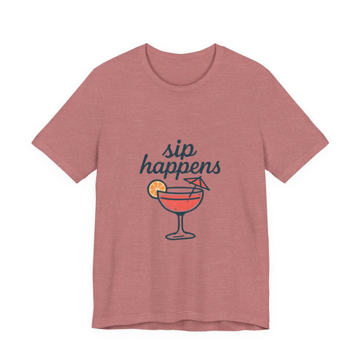 Sip Happens Unisex Jersey Short Sleeve Tee, Perfect for Summer Parties, Beach Days, Barbecues, Casual Outfits, Gift for Friends
