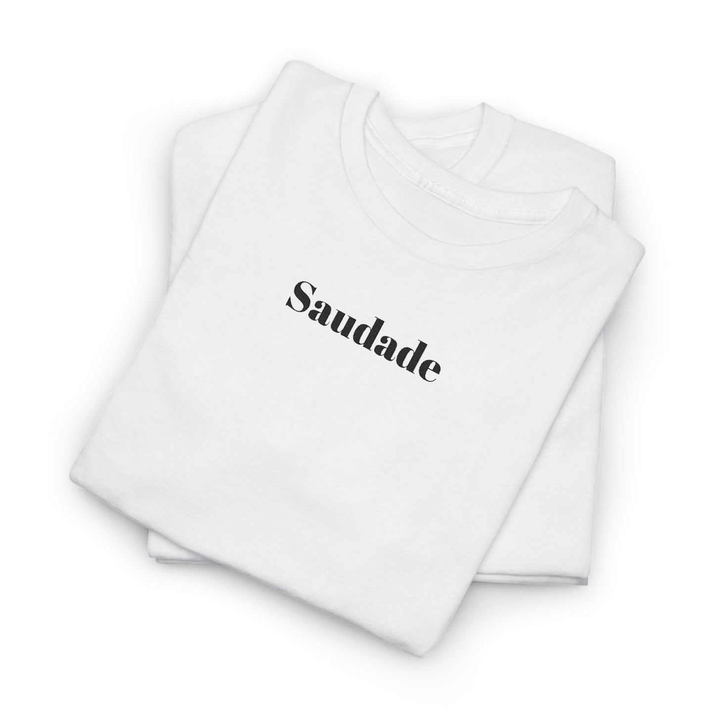 Saudade - Embroidery Unisex Cotton T-shirt