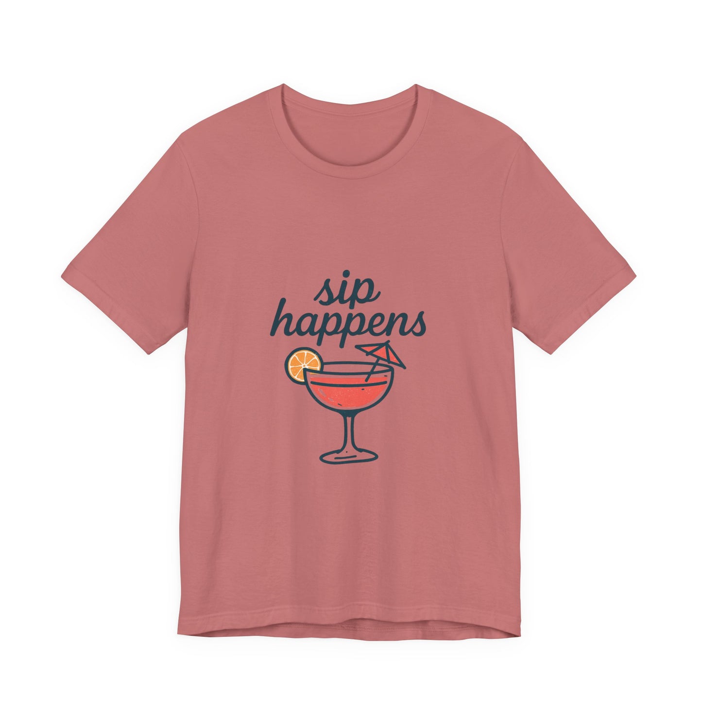 Sip Happens Unisex Jersey Short Sleeve Tee, Perfect for Summer Parties, Beach Days, Barbecues, Casual Outfits, Gift for Friends