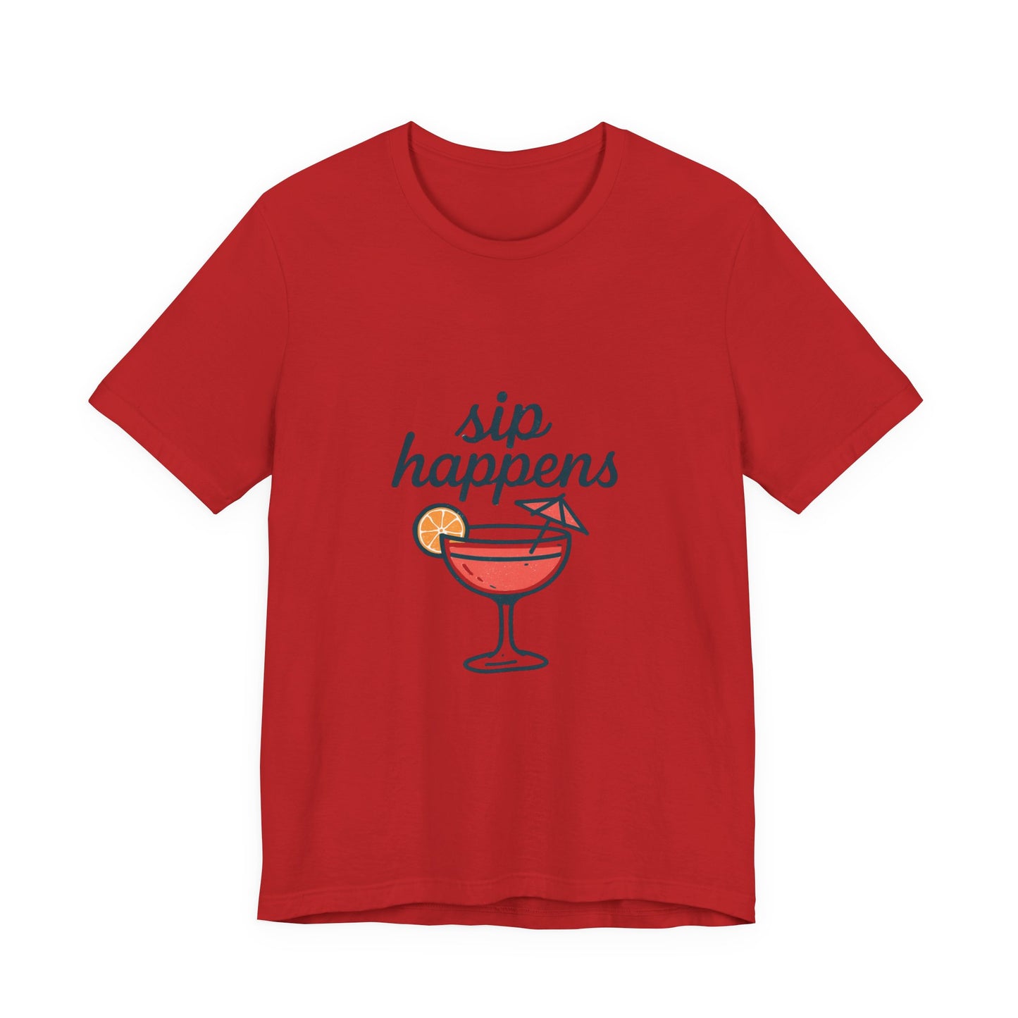Sip Happens Unisex Jersey Short Sleeve Tee, Perfect for Summer Parties, Beach Days, Barbecues, Casual Outfits, Gift for Friends