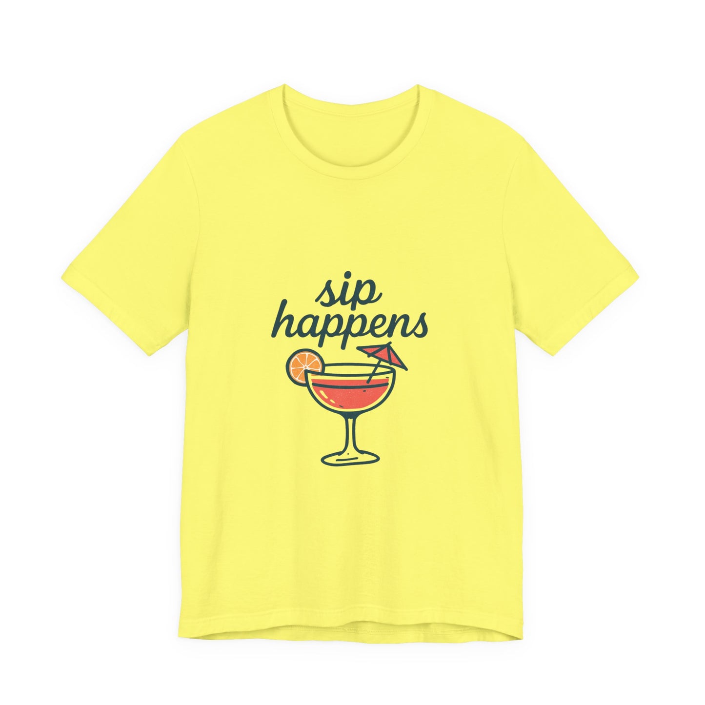 Sip Happens Unisex Jersey Short Sleeve Tee, Perfect for Summer Parties, Beach Days, Barbecues, Casual Outfits, Gift for Friends