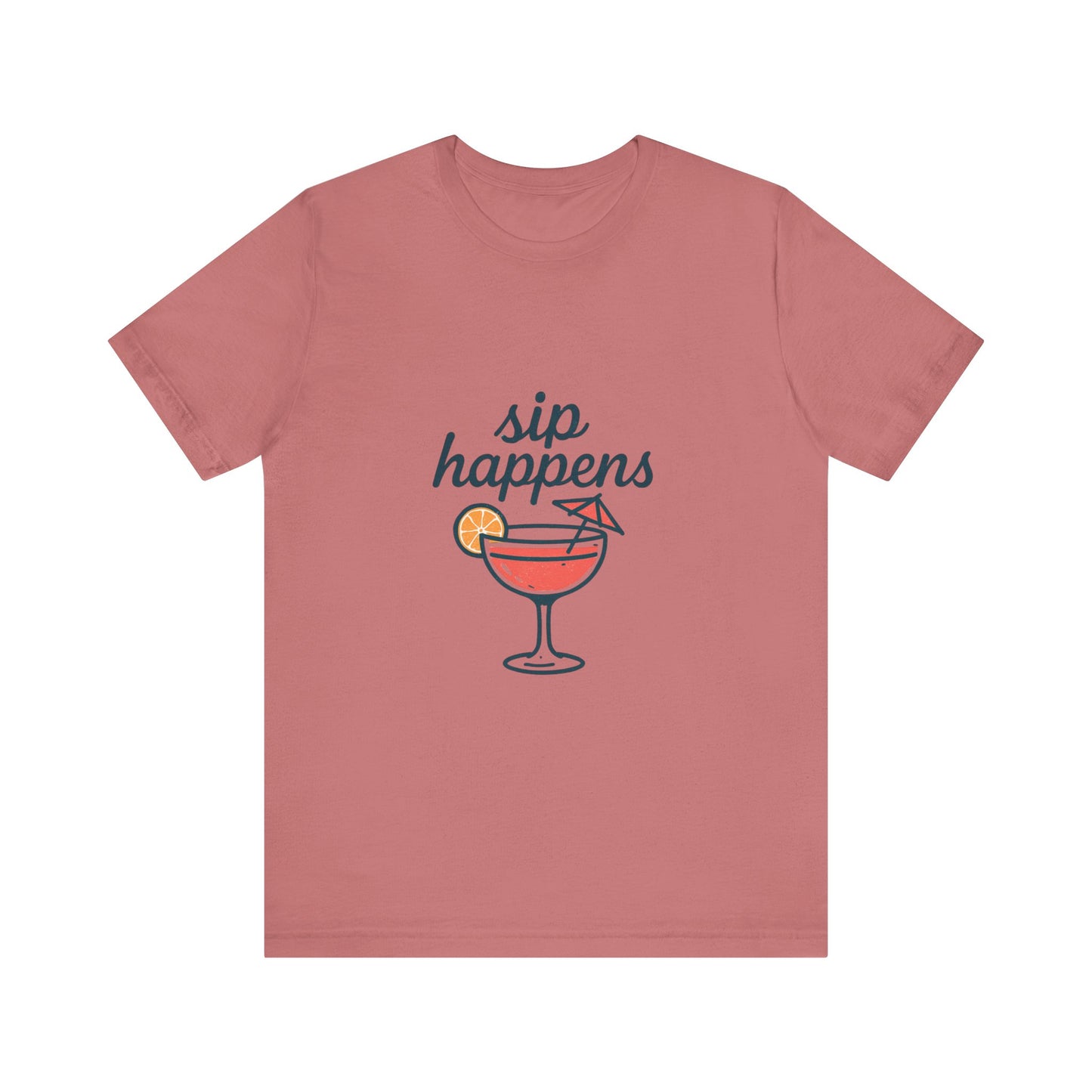 Sip Happens Unisex Jersey Short Sleeve Tee, Perfect for Summer Parties, Beach Days, Barbecues, Casual Outfits, Gift for Friends