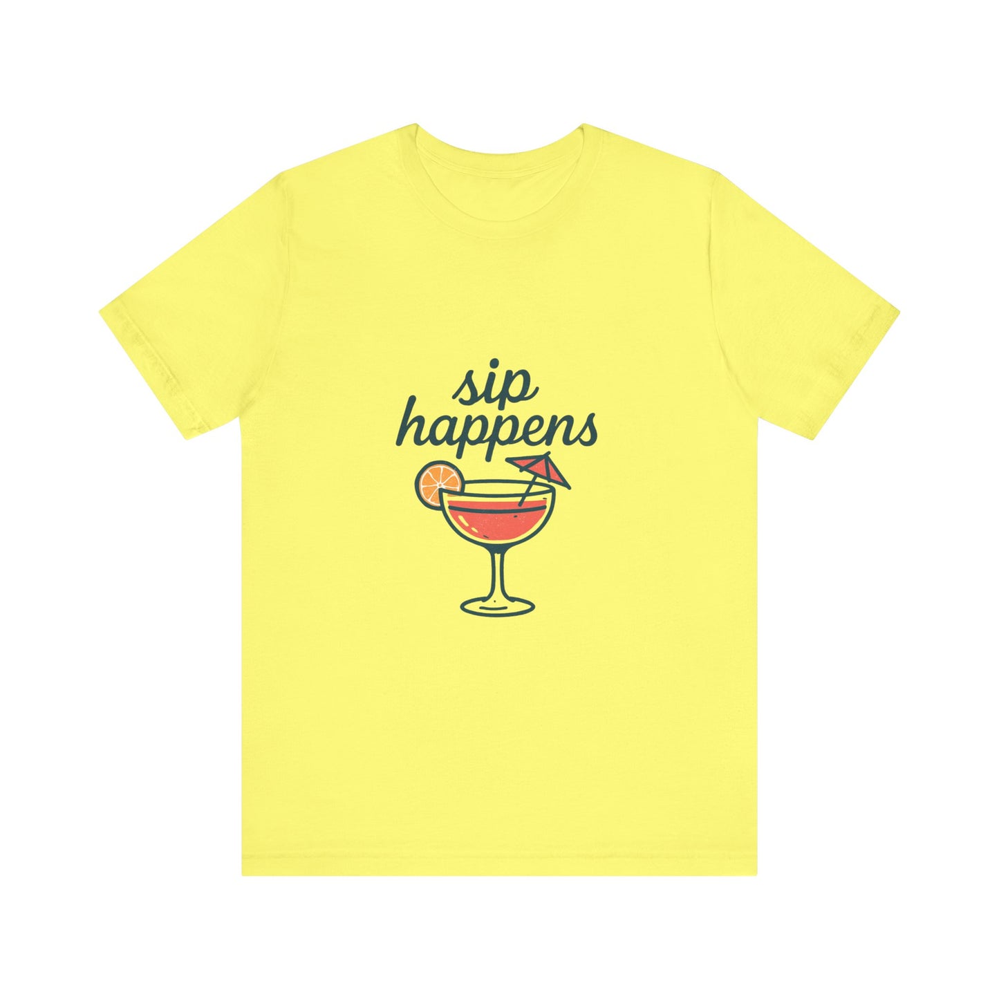 Sip Happens Unisex Jersey Short Sleeve Tee, Perfect for Summer Parties, Beach Days, Barbecues, Casual Outfits, Gift for Friends