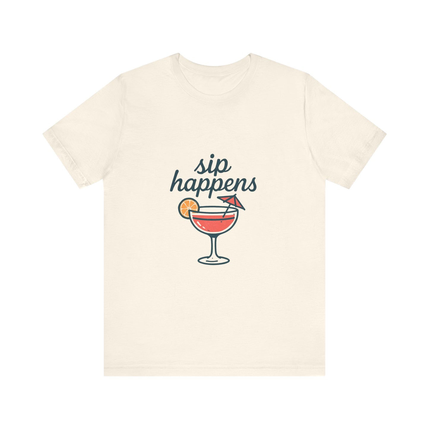 Sip Happens Unisex Jersey Short Sleeve Tee, Perfect for Summer Parties, Beach Days, Barbecues, Casual Outfits, Gift for Friends