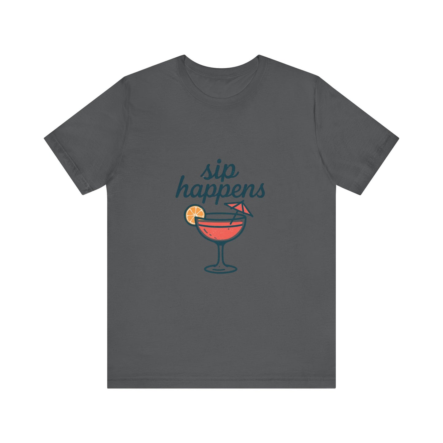 Sip Happens Unisex Jersey Short Sleeve Tee, Perfect for Summer Parties, Beach Days, Barbecues, Casual Outfits, Gift for Friends