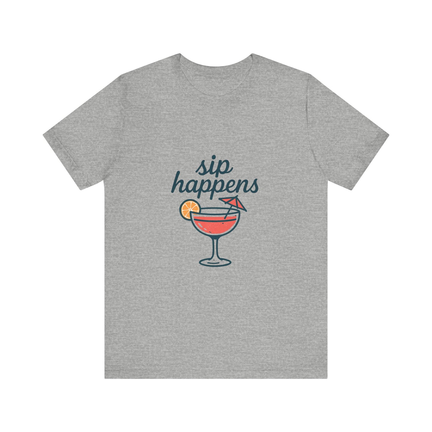 Sip Happens Unisex Jersey Short Sleeve Tee, Perfect for Summer Parties, Beach Days, Barbecues, Casual Outfits, Gift for Friends