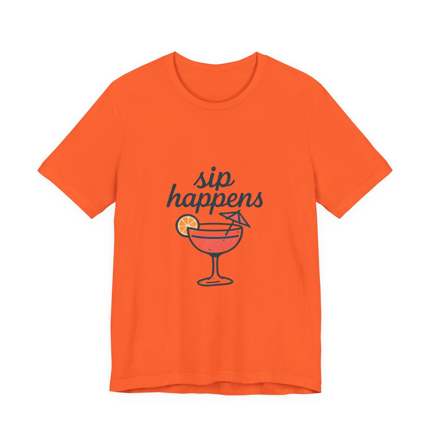 Sip Happens Unisex Jersey Short Sleeve Tee, Perfect for Summer Parties, Beach Days, Barbecues, Casual Outfits, Gift for Friends