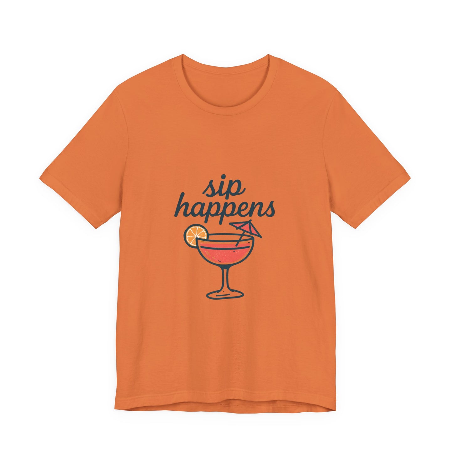 Sip Happens Unisex Jersey Short Sleeve Tee, Perfect for Summer Parties, Beach Days, Barbecues, Casual Outfits, Gift for Friends